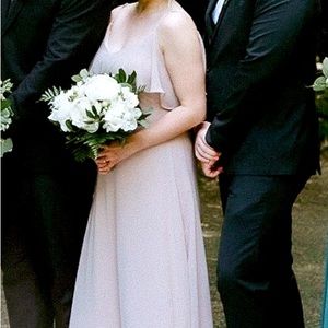 Taupe bridesmaid dress